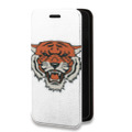 Дизайнерский горизонтальный чехол-книжка для Iphone 14 Pro Max Прозрачные тигры