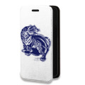 Дизайнерский горизонтальный чехол-книжка для Samsung Galaxy S9 Прозрачные тигры