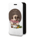Дизайнерский горизонтальный чехол-книжка для ASUS ZenFone 8 Flip Прозрачные щенки