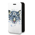 Дизайнерский горизонтальный чехол-книжка для Iphone Xr Прозрачные леопарды