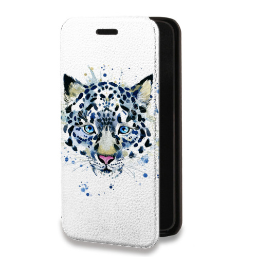 Дизайнерский горизонтальный чехол-книжка для OnePlus 6T Прозрачные леопарды