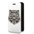 Дизайнерский горизонтальный чехол-книжка для Huawei Honor 30 Прозрачные леопарды