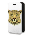 Дизайнерский горизонтальный чехол-книжка для Samsung Galaxy S10 Lite Прозрачные леопарды