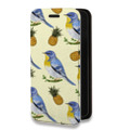 Дизайнерский горизонтальный чехол-книжка для Huawei Honor 50 Птицы и фрукты