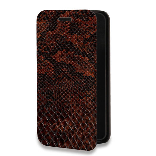 Дизайнерский горизонтальный чехол-книжка для Iphone 11 Pro Змеиная кожа