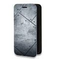 Дизайнерский горизонтальный чехол-книжка для Iphone 7 Plus / 8 Plus Металл