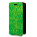 Дизайнерский горизонтальный чехол-книжка для Iphone 12 Pro Трава