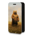 Дизайнерский горизонтальный чехол-книжка для Nokia 5.4 Медведи