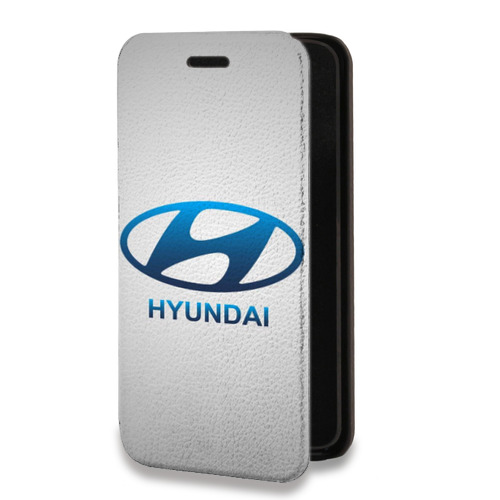 Дизайнерский горизонтальный чехол-книжка для Iphone 14 Hyundai
