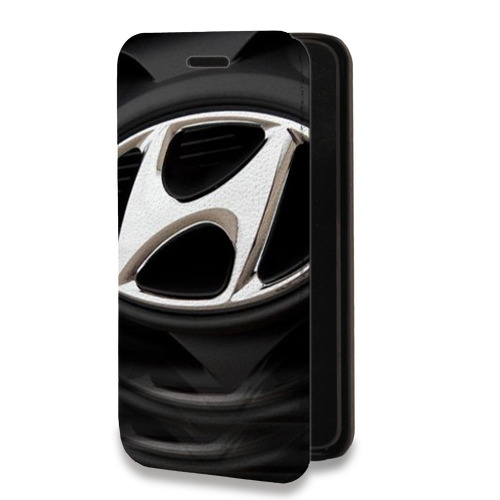 Дизайнерский горизонтальный чехол-книжка для Iphone 13 Pro Max Hyundai