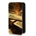 Дизайнерский горизонтальный чехол-книжка для Iphone 14 Текстуры денег