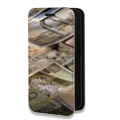 Дизайнерский горизонтальный чехол-книжка для Iphone 7 Plus / 8 Plus Текстуры денег