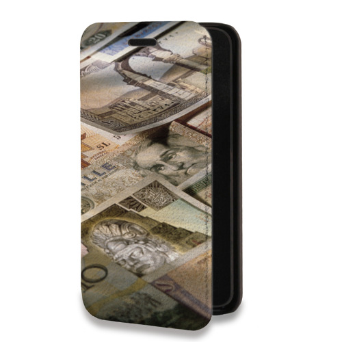 Дизайнерский горизонтальный чехол-книжка для Huawei Y5p Текстуры денег