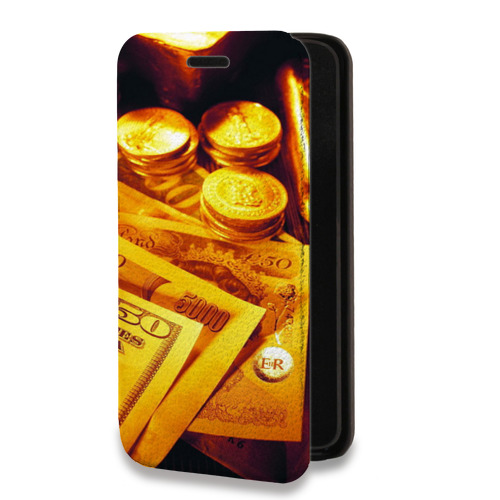 Дизайнерский горизонтальный чехол-книжка для ASUS ZenFone 8 Flip Текстуры денег