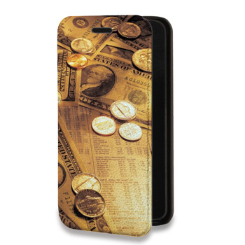 Дизайнерский горизонтальный чехол-книжка для Huawei Honor 9A Текстуры денег (на заказ)