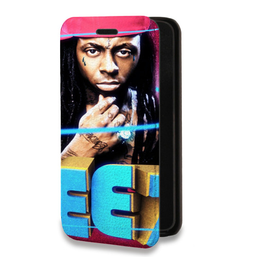 Дизайнерский горизонтальный чехол-книжка для Iphone 7 Lil Wayne