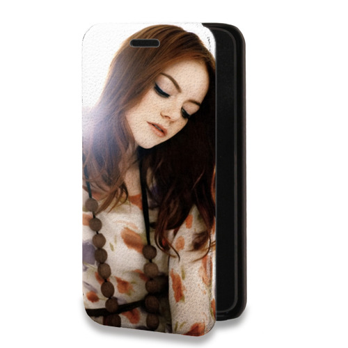 Дизайнерский горизонтальный чехол-книжка для Iphone 14 Pro Эмма Стоун