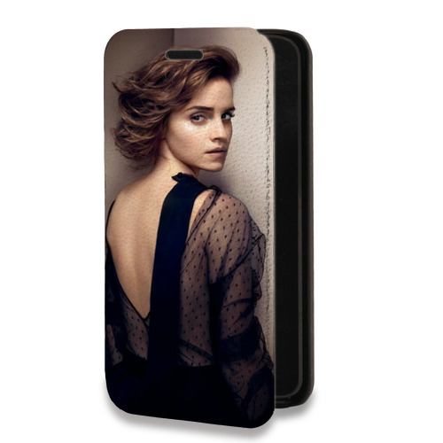Дизайнерский горизонтальный чехол-книжка для Samsung Galaxy S10 Эмма Уотсон