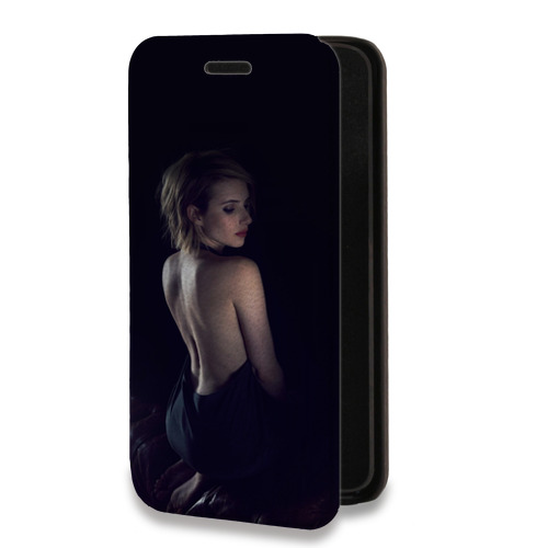 Дизайнерский горизонтальный чехол-книжка для Iphone 14 Pro Эмма Робертс
