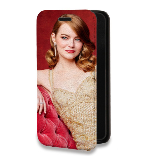 Дизайнерский горизонтальный чехол-книжка для Iphone 7 Эмма Стоун