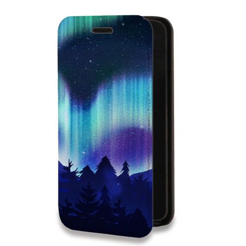 Дизайнерский горизонтальный чехол-книжка для Samsung Galaxy S20 FE Северное сияние