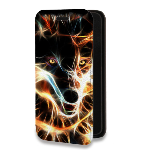 Дизайнерский горизонтальный чехол-книжка для Iphone 14 Pro Max Пламенные животные