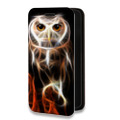 Дизайнерский горизонтальный чехол-книжка для Iphone 14 Plus Пламенные животные
