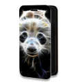 Дизайнерский горизонтальный чехол-книжка для Nokia X10 Пламенные животные