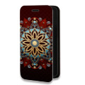 Дизайнерский горизонтальный чехол-книжка для Iphone 13 Pro Max Светящиеся мандалы