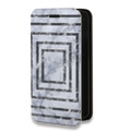 Дизайнерский горизонтальный чехол-книжка для Nokia 3.4 Геометрический мрамор