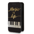 Дизайнерский горизонтальный чехол-книжка для ASUS ZenFone 8 Flip Дизайнерское пианино
