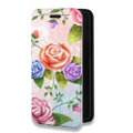 Дизайнерский горизонтальный чехол-книжка для Realme 7 Pro Романтик цветы