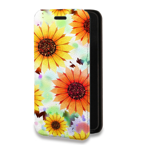 Дизайнерский горизонтальный чехол-книжка для Iphone 7 Plus / 8 Plus Органические цветы
