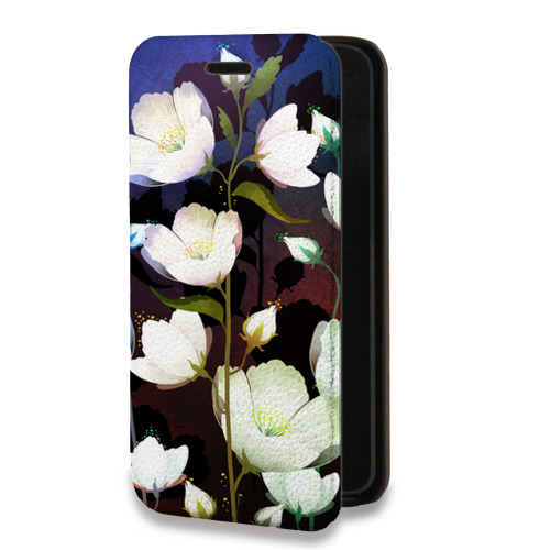 Дизайнерский горизонтальный чехол-книжка для Huawei Honor 30 Органические цветы