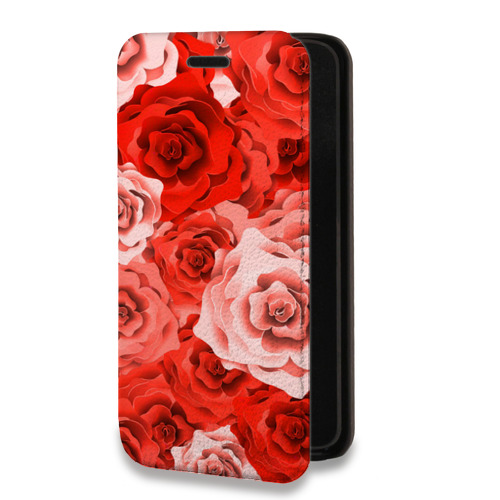 Дизайнерский горизонтальный чехол-книжка для Xiaomi RedMi Note 10 Органические цветы