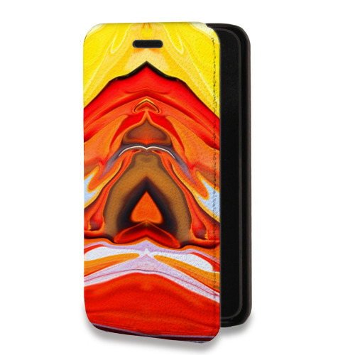 Дизайнерский горизонтальный чехол-книжка для Iphone 12 Pro Цветные агаты