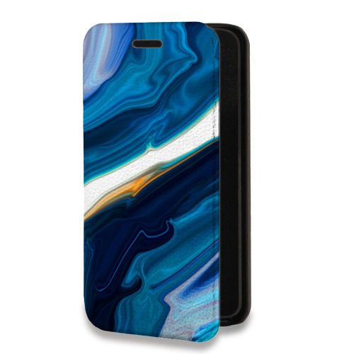 Дизайнерский горизонтальный чехол-книжка для Samsung Galaxy S22 Ultra Цветные агаты