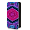 Дизайнерский горизонтальный чехол-книжка для Iphone 12 Pro Max Цветные агаты