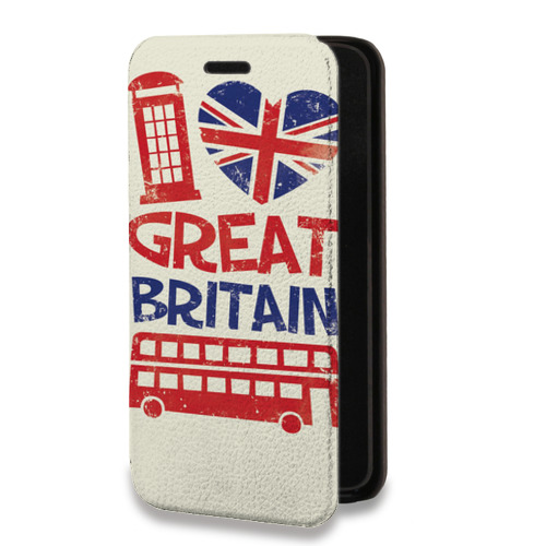 Дизайнерский горизонтальный чехол-книжка для Xiaomi RedMi Note 2 British love