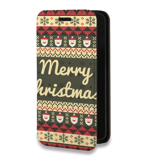 Дизайнерский горизонтальный чехол-книжка для Xiaomi Mi Note 10 Рождественный ацтек