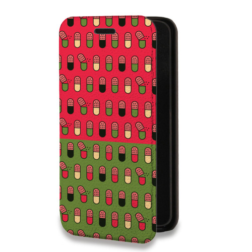 Дизайнерский горизонтальный чехол-книжка для Iphone 14 Plus Разноцветные таблетки