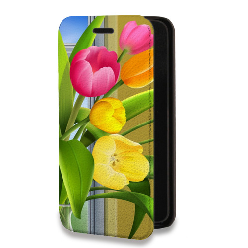 Дизайнерский горизонтальный чехол-книжка для Iphone 13 Mini 8 марта