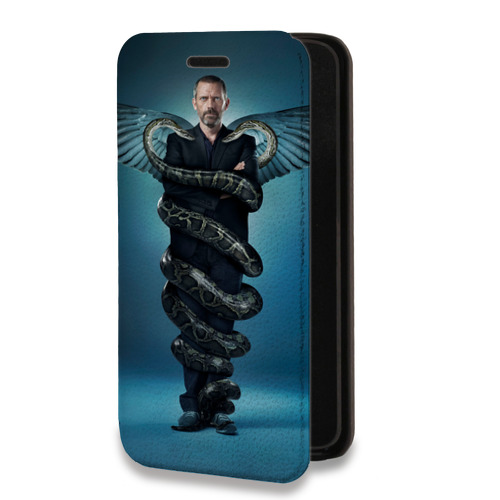Дизайнерский горизонтальный чехол-книжка для Samsung Galaxy Ace 4 Доктор Хаус