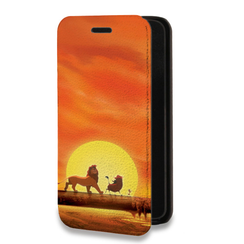 Дизайнерский горизонтальный чехол-книжка для Iphone 13 Pro Max Король лев