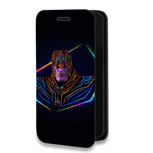 Дизайнерский горизонтальный чехол-книжка для Samsung Galaxy S10 Неоновые супергерои