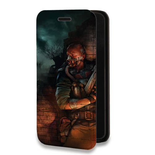 Дизайнерский горизонтальный чехол-книжка для Iphone 14 Pro Max Сталкер