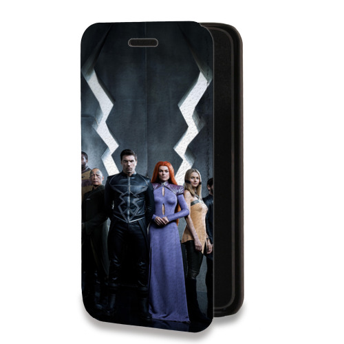 Дизайнерский горизонтальный чехол-книжка для Iphone 14 Pro Max Сверхлюди