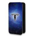Дизайнерский горизонтальный чехол-книжка для Iphone 11 Pro Max Tesla