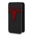 Дизайнерский горизонтальный чехол-книжка для Iphone 14 Pro Max Tesla