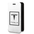 Дизайнерский горизонтальный чехол-книжка для Iphone 7 Plus / 8 Plus Tesla